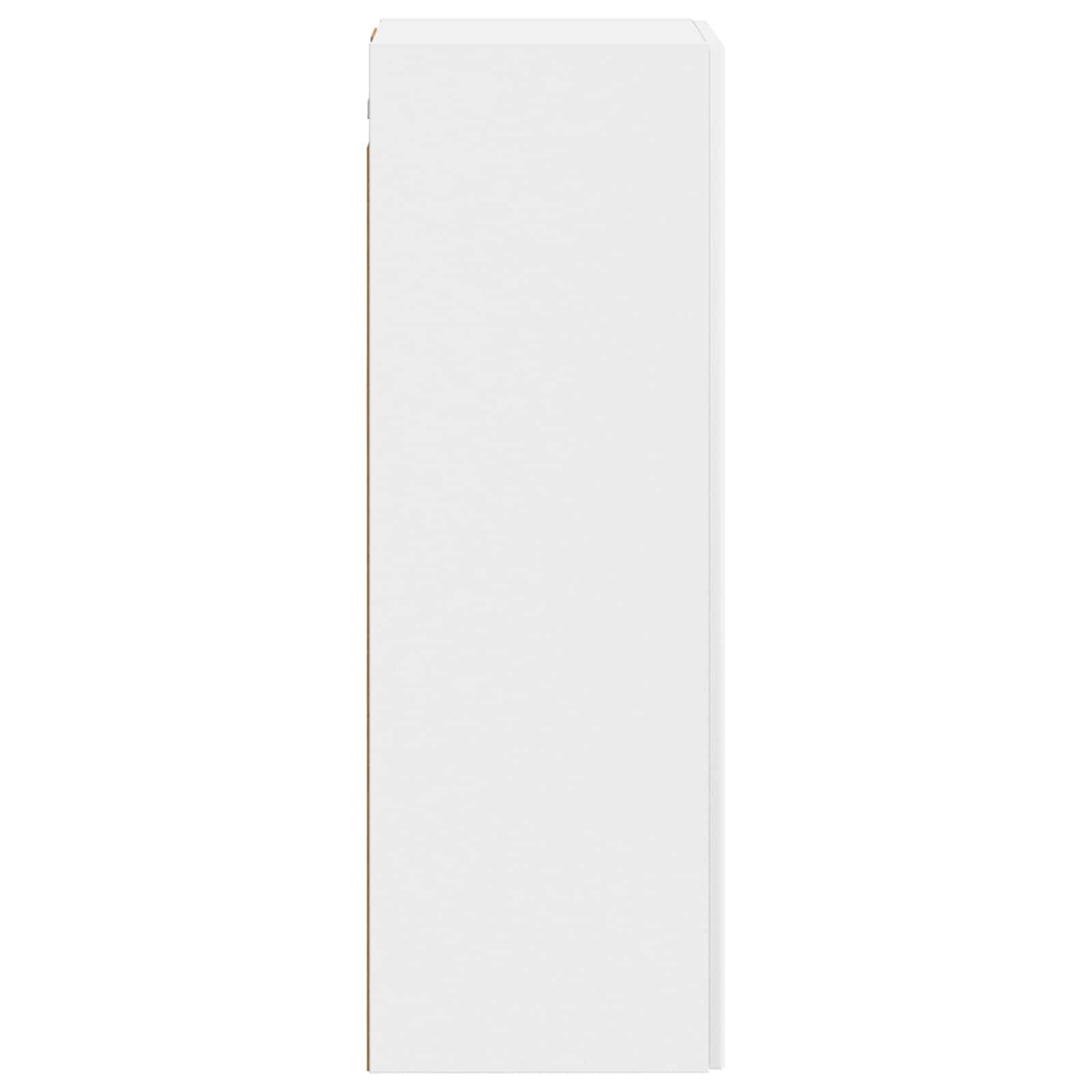 Armadietto da bagno da parete in legno bianco, 33 x 34,5 x 60 cm, con anta e molto spazio per gli ospiti, per ristrutturazione del WC e lavandino