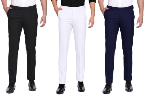 Image of Men's Slim Fit Formal Trousers | Office & Business Wear Pants For Men