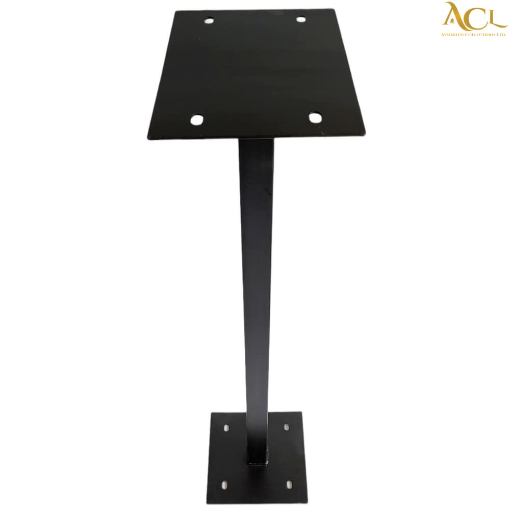 ACL - Supporto a colonna per cassette postali, design durevole, antiruggine, resistente alle intemperie, facile installazione esterna (nero)