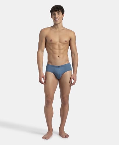 Image of Jockey 8035 Men's Super Combed Cotton Solid Poco Brief with Ultrasoft Concealed Waistband (Pack of 3)