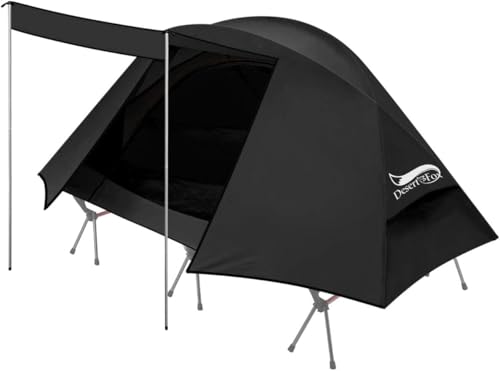 DesertFox�e���g �R�b�g�p �e���g 1�l�p �\�� 4000mm�ϐ��� �O������ �L�����v �R���p�N�g �y�� 3 WAY �^�C�v �������H�f�� ������ ��d�w�\�� 4�V�[�Y�� �ȒP�݉c UV�J�b�g �ʋC�h���h�J ���[�ܕt�� DRZ (����, S)