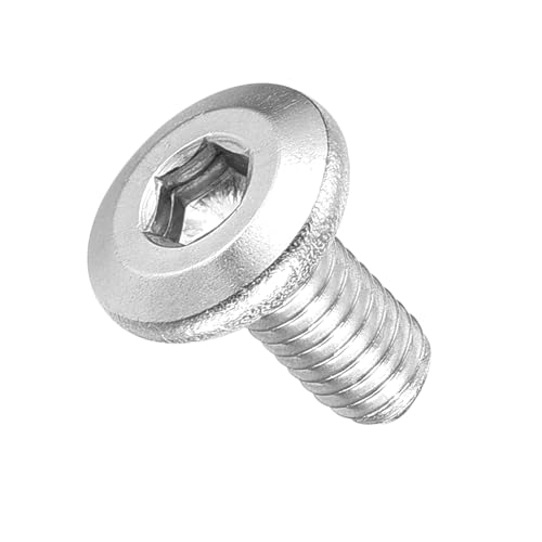 Image of METALLIXITY Flat Head Hex Socket Cap Screws Bolts(M4-0.7x8) 100Pcs, 304 Stainless Steel Hex Socket Furniture Bolts Screws - for Furniture Woodworking Project, Silver Tone