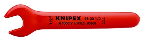 KNIPEX Open-End Wrench, 98 00 1/2", Red, 1/2-Inch
