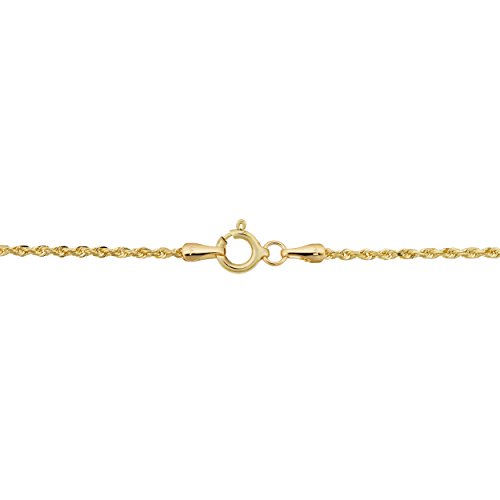 Kooljewelry 10k Yellow Gold Rope Chain Bracelet (1.5 mm, 7.5 inch)2