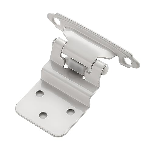 Image of Ravinte 10 Packs (5 Pairs) 3 /8 inch Inset White Cabinet Hinge,Self Closing Hinges for Kitchen /Bathroom /Furniture Cabinets & Doors,Decorative Cabinet Hardware Kitchen Cabinet Hinge with Door Bumper