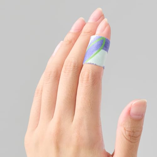 ユビクル ダイヤ工業 bonbone 指サポーター 薄手 固定 指関節 家事 育児 左右兼用 男女兼用 (アートグレープ, S)