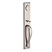 Baldwin Reserve SCLONXRUSRSR492S Single Cylinder Longview Handleset Rustic Knob and Rustic Square Rose with Smartkey White Bronze Finish