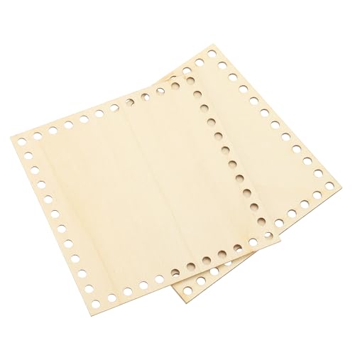 PATIKIL Base de cesta de crochê de 15 x 15 cm, 2 peças de fundo de cesta quadrada de base de madeira para confecção de suprimentos kit de tricô para crochê bolsa de ombro bolsa de mão artesanato