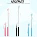 3 Pcs Telescopic Teachers Pointer, Extendable Hand Pointer Finger Pointer Stick, Mini Retractable Classroom Pointer for Elementary School Kindergarten Teacher, Classroom Supplies (Black Pink Blue)