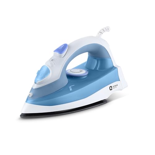 Orient Electric 1300 W Steam iron | Non-stick Weilburger double coating| Powerful 15 gm/min Steam Output | Continuous Steaming | ISI certified | 2-yea