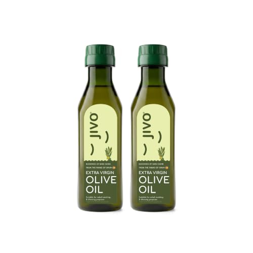Image of Jivo Extra Virgin Olive Oil 200 ML Pet Bottle | Imported from Spain | Contains Vitamin E | Low in Saturated Fat | Natural Cooking Oil | Ideal use for Dressings, Salad and Soups, Dips & Marinades.