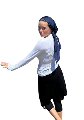 Dri Fit Sport Pretied Head Scarf for Women Tichel Chemo Scarf Turban - By Scarf Bar (Navy)