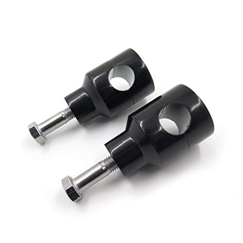 XKH-MOTO Motor Shorty ROUND 78 Handlebar Riser Compatible With Most Motorcycle with Bar Hole Diameter: 78 (22mm) [PN: MT030-007-1.25-BK], Black