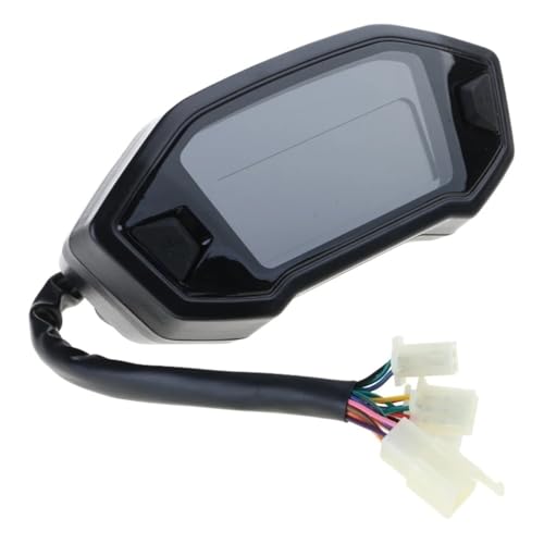 オートバイ 走行距離計 ユニバーサルオートバイ温度計計器デジタルスピードメーターオートバイ外部スピードメーター計器