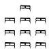 Generic 10 Pieces Pinch Dogs Woodworking Square Back Tapered Legs Mini Heavy Duty Steel Portable Sturdy Hardware Tool for Woodworking