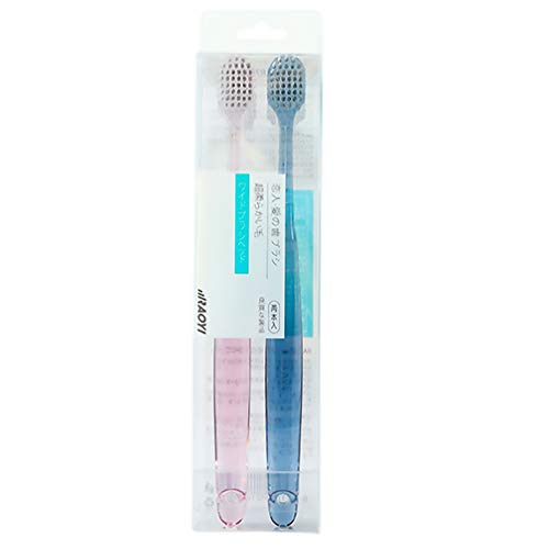 HEMOTON 2 Pcs Escova de Dentes de Cerdas Macias Manual Escova de Dentes de Cerdas Compactas Extra Ma