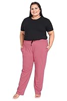 HIFZAA Womens Plus Size Lower Track Pant Lower 100% Cotton Jogger for Women with Pockets and Drawstring onion-2xl