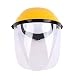 Produktbild Boburyl Schweißhelm Transparent Anti-Splash Elektrischer Schutz Maske Schweißer Full Helm Elektrische Face Anti-Shock-Bildschirm Weiß (Gesichtsschutz), Gelb (Kopf)