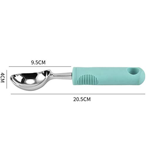 Colher de sorvete, colher de liga de zinco, colher para escavar frutas, sobremesa, colher de gelo, b