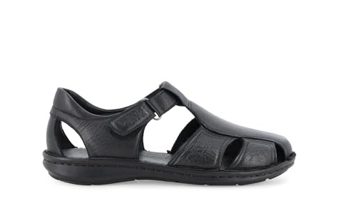 Sandale cuir noir Melluso u75132q l'élégance masculine d'un savoir-faire italien
