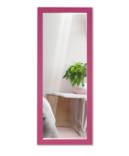 CHELY INTERMARKET Espejo Pared Cuerpo Entero 35x100cm-Marco Exterior 43x108cm MOD-146 Rosa