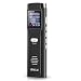 Digital Voice Activated Recorder，16GB Mini Sound Audio Recorder for Meetings, Classes,Lectures, Interviews, Portable USB Dictaphone with Noise Reduction, Rechargeable (Black)
