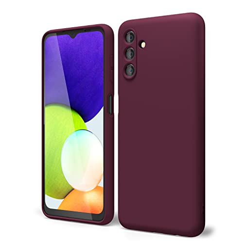 oakxco für Samsung Galaxy A13 5G/ A04s Hülle Silikon Case mit Kameraschutz Dünn Bunt Handyhülle Mädchen Einfarbig Handy Hülle Slim Schutzhülle Matt TPU Weich Gummi Silikonhülle Weinrot Bordeaux