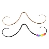 CONGARTENO 2 piezas Anillos de Nariz para Piercing Quirúrgico de Acero Inoxidable con Diseño de Bigote Rosa y Joyería Corporal Versátil para Mujer y Otras Perforaciones