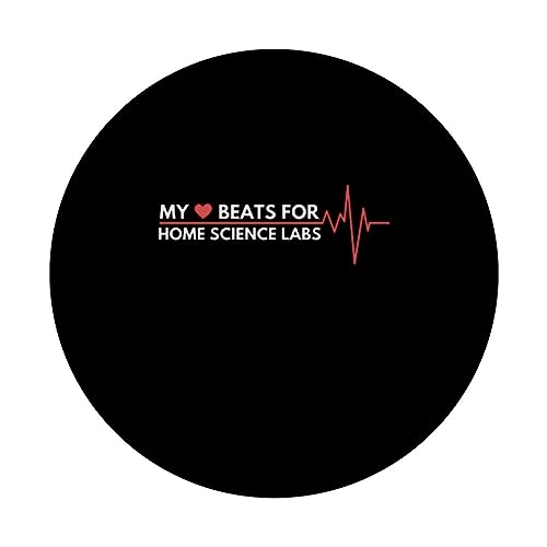 My Heart Beats For Home science labs Family Past Time PopSockets Swappable PopGrip, Black - Image 3