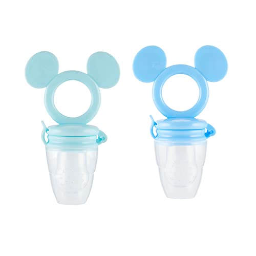 Image of Disney Mickey and Minnie Teether with Fruit Feeder - Safe and Durable Design for Soothing Your Baby's Teething Pains