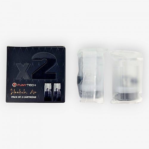 Cartouches de Remplacement Hookah Air 0.4 ohm - Pack de 2 - Fumytech (6ml, Remplissage Latéral, Résistances en Mesh, 45W)