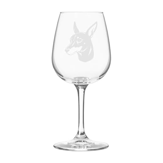 Toy Manchester Terrier Dog Themed Etched 12.75oz Wine Glass
