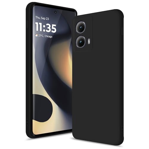 Coque Motorola Edge 2024 fine en silicone noir anti-rayures