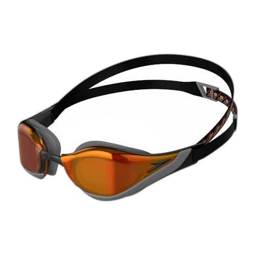 Speedo Fastskin Pure Focus Gafas de natación Unisex Adulto, Negro/Cool Grey/Fire...