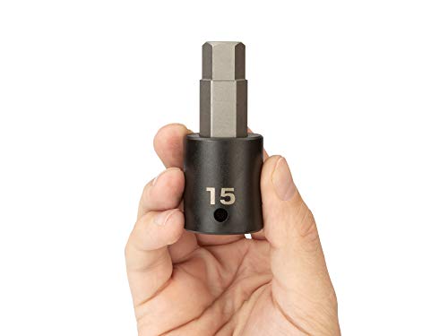 Image of TEKTON 1 /2 Inch Drive x 15 mm Hex Impact Bit Socket | SIB23215