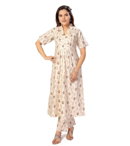 Image of Momenta Women's Pure Cotton Maternity Kurta Set | Feeding Kurti with Concealed Zippers | Maternity Dress for Pre & Post Pregnancy