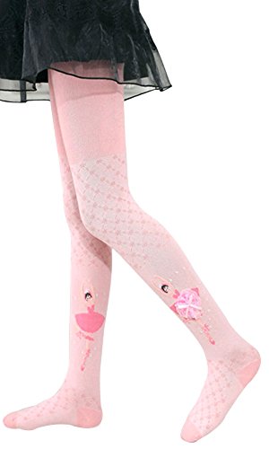 X&F Little Girls' Cute Dancing Girl Footed Leggings Kids Dance Tights Stockings