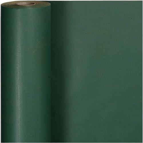 Papier cadeau vert grand format 100 m de longueur pour emballage cadeau anniversaire 60 g
