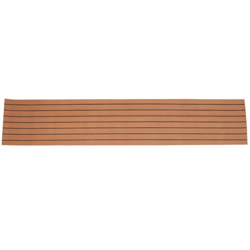 ULTECHNOVO Cojín Autoadhesivo Antideslizante de Espuma EVA para Cubierta de Barco y Yate Alfombra Sintética 2400X450 MM Color Marrón Claro Negro Resistente a Rayos UV para Uso Exteriores