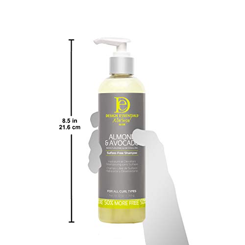 Design Essentials Super Moisturizing & Detangling Sulfate - Free Shampoo - Almond & Avocado Collection, 12 Fl Oz - Thumbnail 6