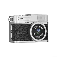 Videoregistratore portatile retrò, 1080p HD, collana con pendente, per mini telecamera di dimensioni pollice, per studenti, viaggi e fotografia quotidiana (marrone chiaro