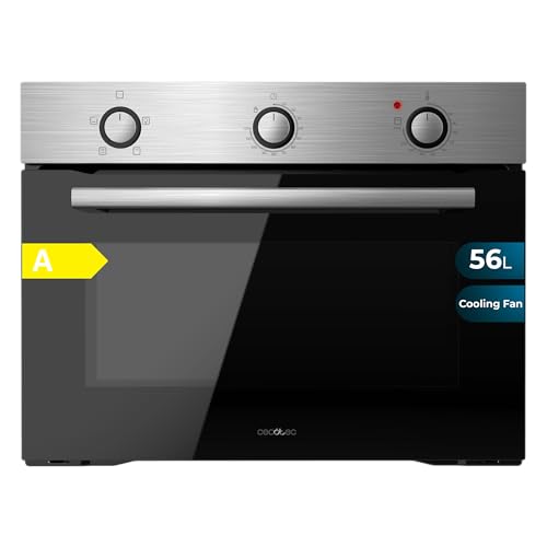 Cecotec Einbaubackofen Bolero Hexa C134500 Inox, 2600W, 56L Kapazität, Niedriger Verbrauch, 4 Funktionen, Timer, Dampfreinigung, Dampfkochen, Energieklasse A, Dreifach-Glas-Tür, 3 Einschubebenen