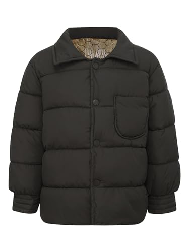 Kids Girls Boys Stand Collar Long Sleeve Winter Warm Down Jacket Padded Coat Snowsuit Windproof Puffer Outerwear