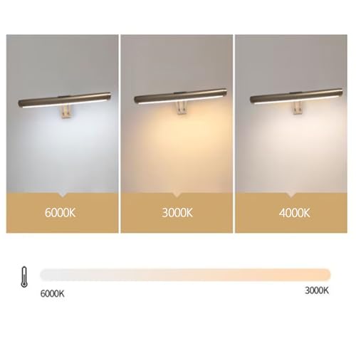 Aplique de pared LED táctil y regulable negro con batería USB para dormitorio 4