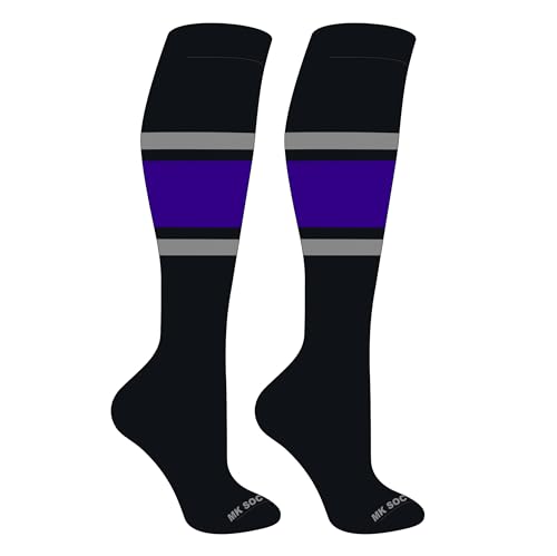 Competitor OTC Baseball, Football Socks (B) Black, Grey, Purple