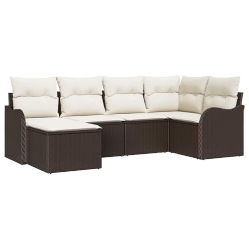 Canapé de jardin en poly rotin durable ensemble moderne rectangulaire - 2