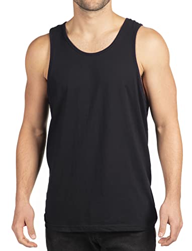 Next Level Apparel Men's Cotton Muscle Tank Top, Black, X-Large