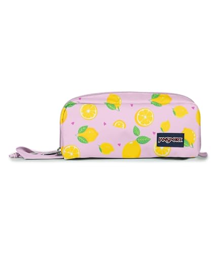 JanSport Perfect Pouch Accordion Opening Single Compartment with 3 Dividers Small Velcro Internal Pocket Lemonade Stand