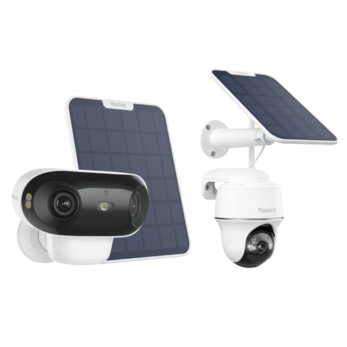 REOLINK Argus PT & Argus 4 Pro 4K Security Cameras Wireless Outdoor 2-Pack, 360° Pan-Tilt & 180° Dual-Lens, 5MP 2K+ & 8M - Detailed View