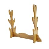 Levemolo 楠竹製デスクトップ笛立て 五段刀剣ディスプレイスタンド 和風手工芸品 収納飾り台 ホームオフィス用コレクション収納